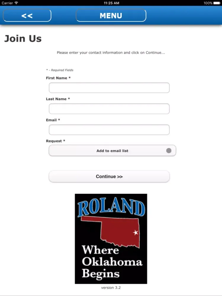 Roland Area Chamber of Commerce iPad  Screenshots