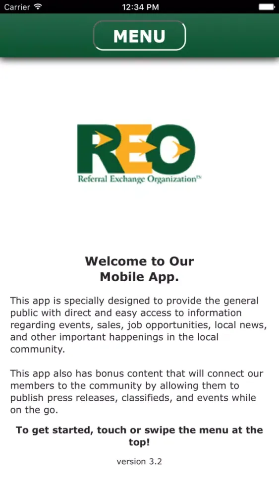 Capturas de pantalla de REO: Referral Exchange Organization