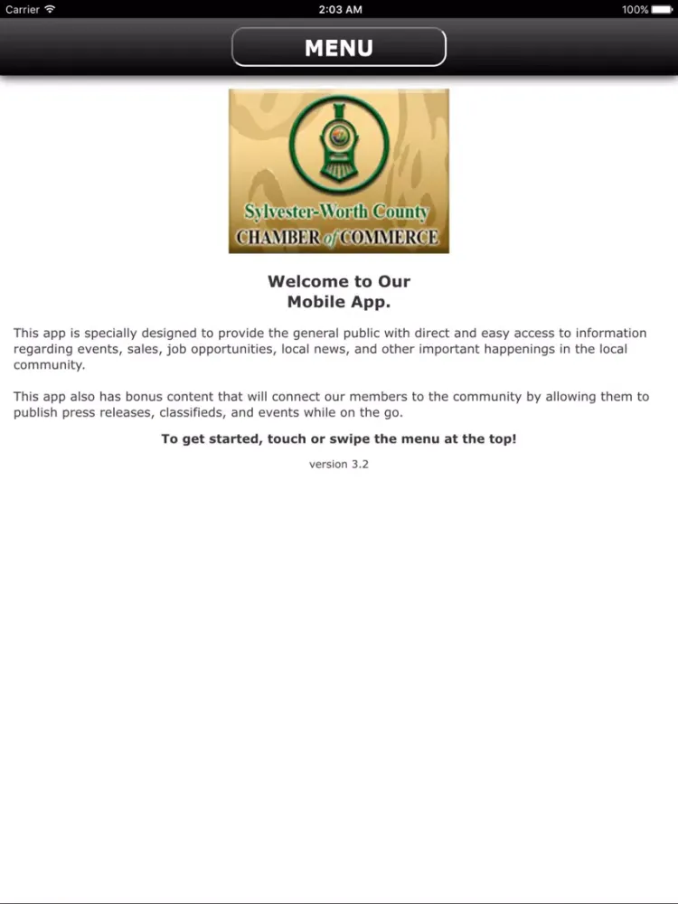 Sylvester-Worth County Chamber of Commerce iPad 应用截图