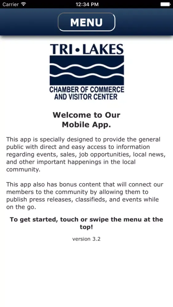 Ảnh chụp màn hình của Tri-Lakes Chamber of Commerce