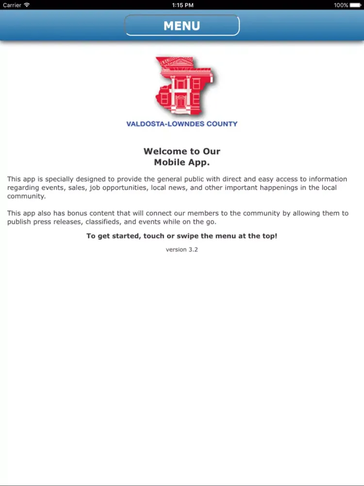 Скриншоты Valdosta-Lowndes County Chamber iPad 