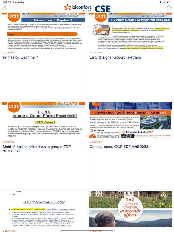 Captures d'écran de CSE Izi Confort iPad 