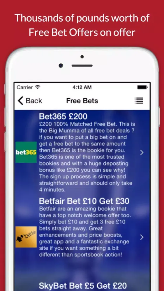 Zrzuty ekranu Football Betting Tips and Free Bets - Champions League Edition