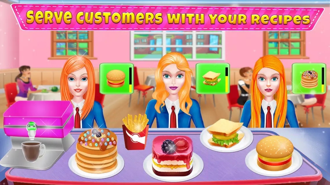 Captures d'écran de High School Cafe Chef