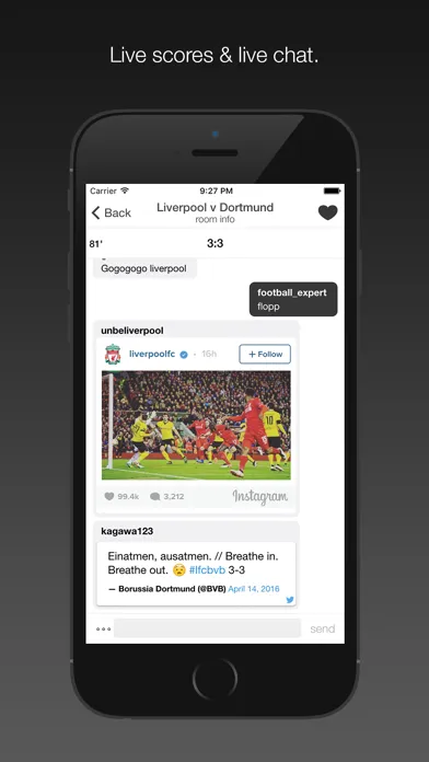 Capturas de pantalla de Fanschat - Football/Soccer Live Scores & Live Chat