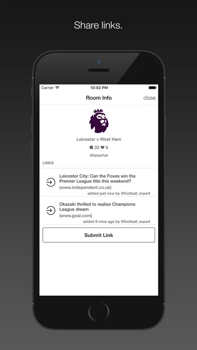 Capturas de pantalla de Fanschat - Football/Soccer Live Scores & Live Chat