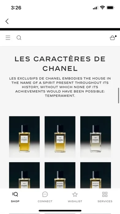 Captures d'écran de CHANEL Fragrance and Beauty
