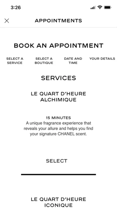 Captures d'écran de CHANEL Fragrance and Beauty