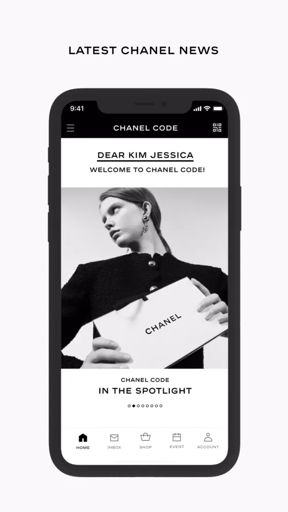 Capturas de tela do CHANEL CODE​