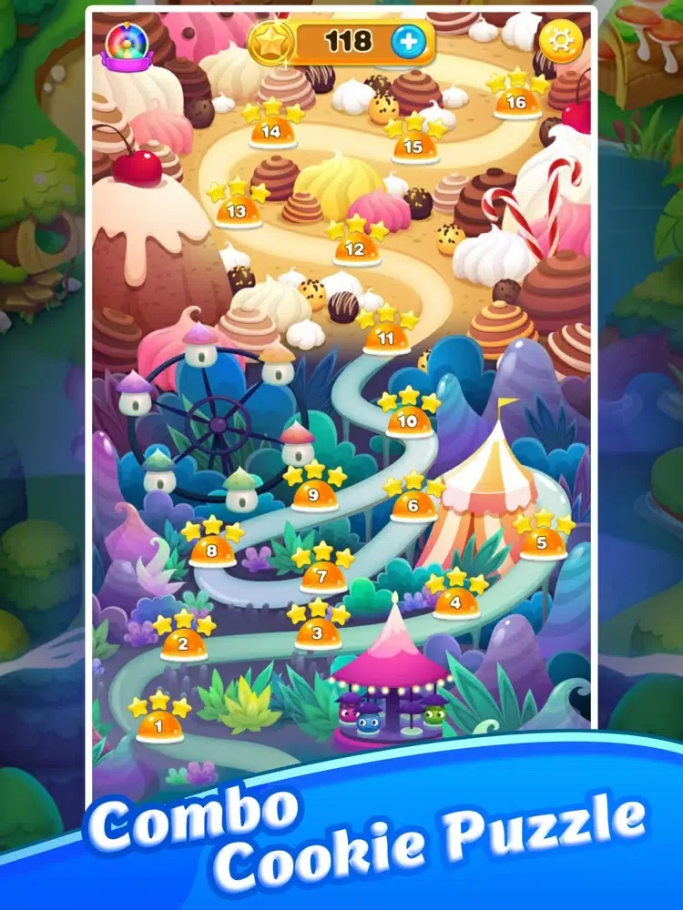 ภาพหน้าจอของ Combo Cookie Puzzle iPad 