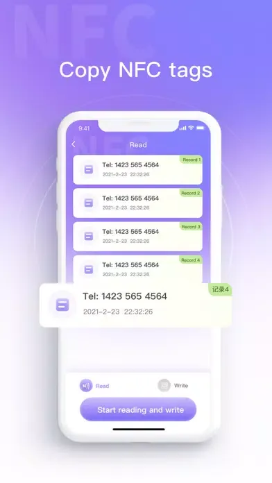 Capturas de tela do NFC Writer- NFC Reading Tools
