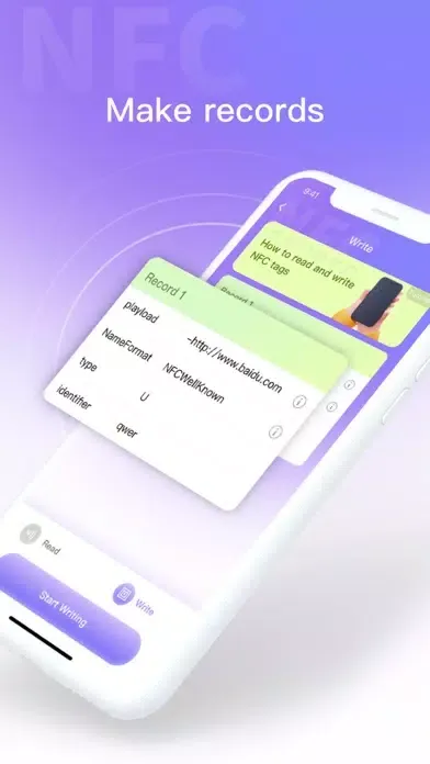 Capturas de tela do NFC Writer- NFC Reading Tools
