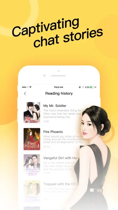 Capturas de pantalla de Teller-Chat Stories MoboReader