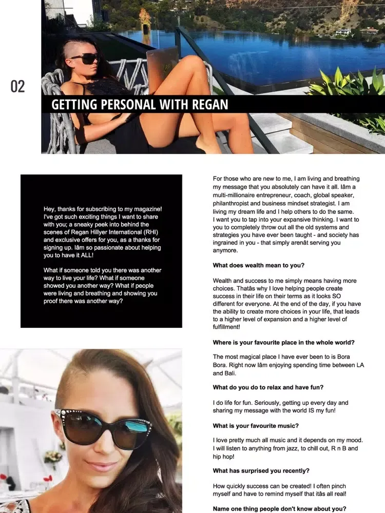 Captures d'écran de Change Magazine Regan Hillyer iPad 