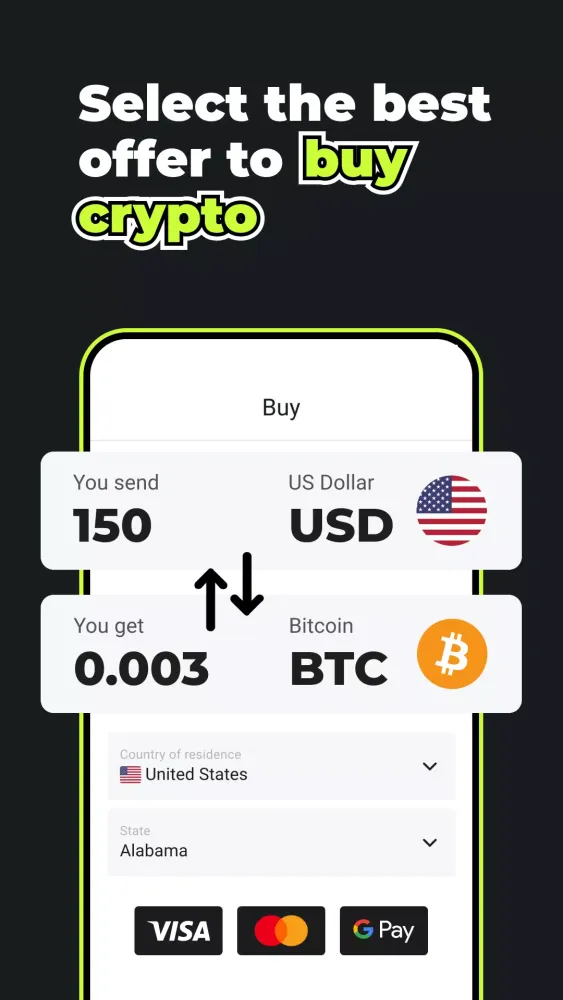 Crypto Exchange: Buy Bitcoin Screenshots