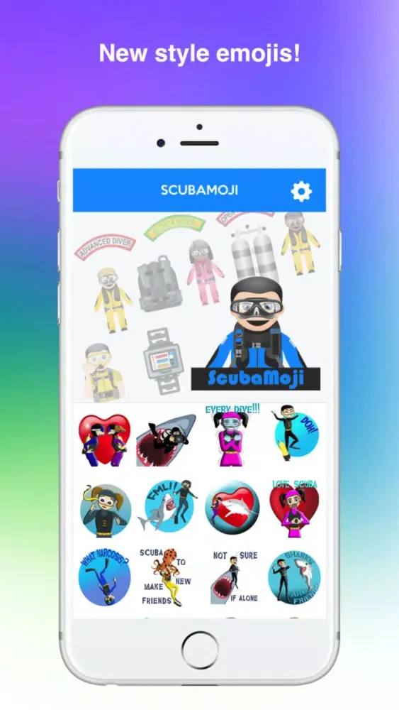 Capturas de tela do Scubamoji