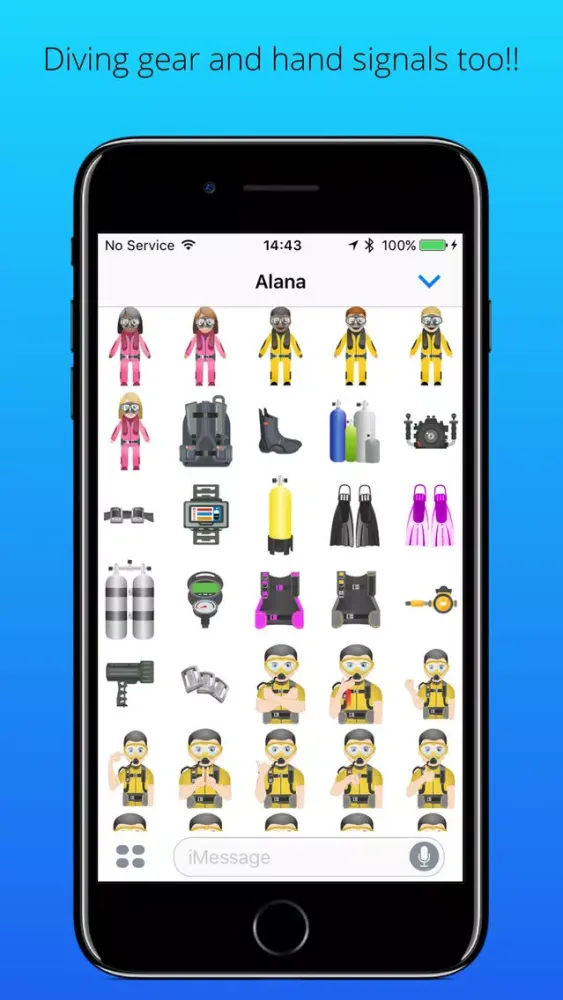 Capturas de tela do Scubamoji