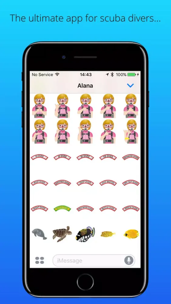 Capturas de tela do Scubamoji