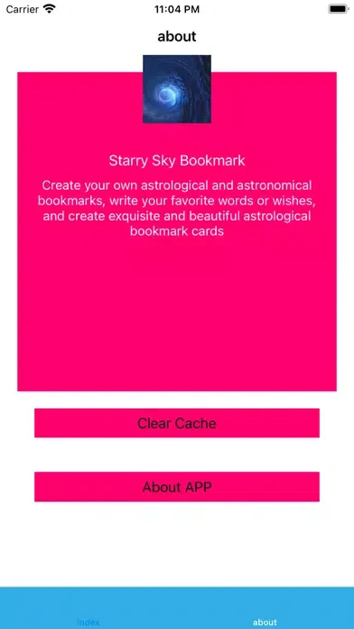 Ảnh chụp màn hình của starry-Sky-Bookmark
