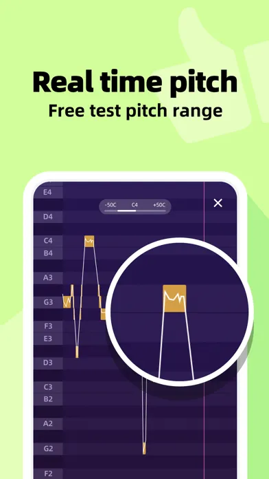 Capturas de tela do Pitch - find the correct pitch