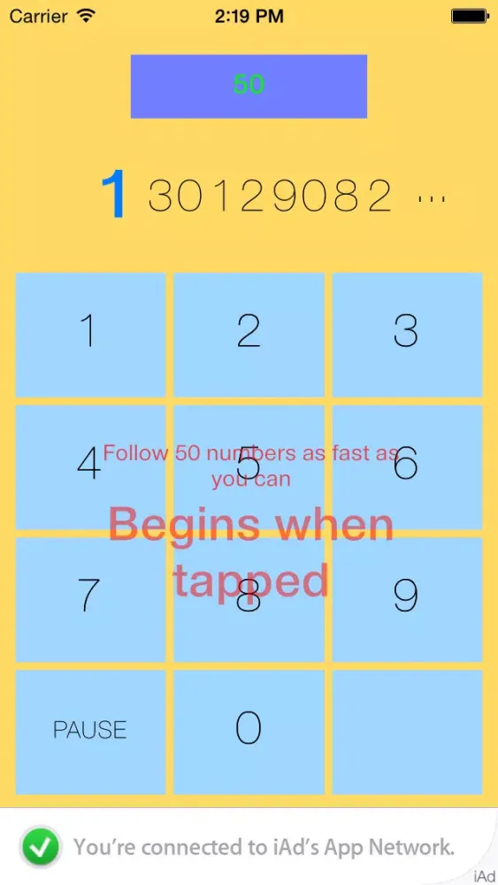 Ảnh chụp màn hình của Type the Numbers