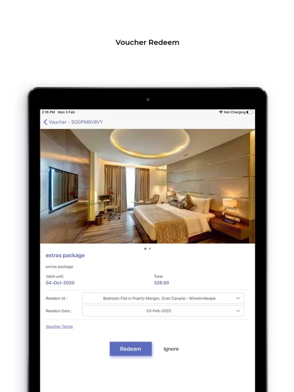 Gift Voucher iPad  Screenshots