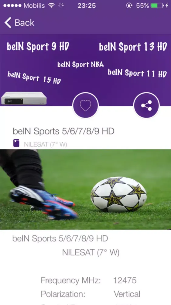 TV SAT For beIN Sports 2017 - frequence beINsports 스크린샷