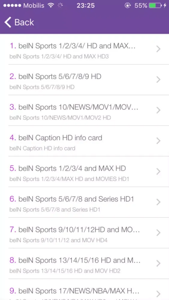 TV SAT For beIN Sports 2017 - frequence beINsports 스크린샷