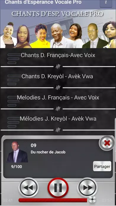 Zrzuty ekranu Chants d'Espérance Vocale Pro