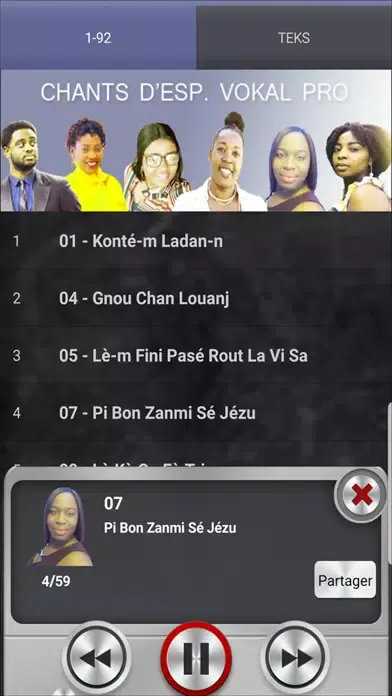 Zrzuty ekranu Chants d'Espérance Vocale Pro