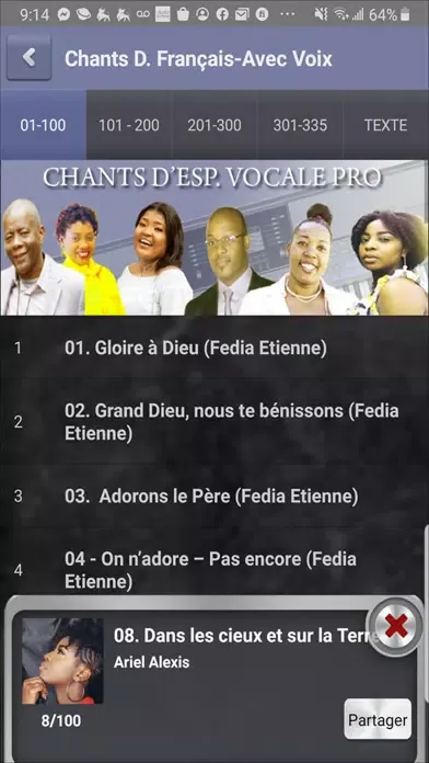 Zrzuty ekranu Chants d'Espérance Vocale Pro