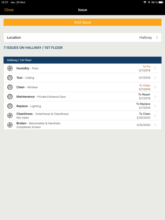 Building Inspector iPad  Screenshots