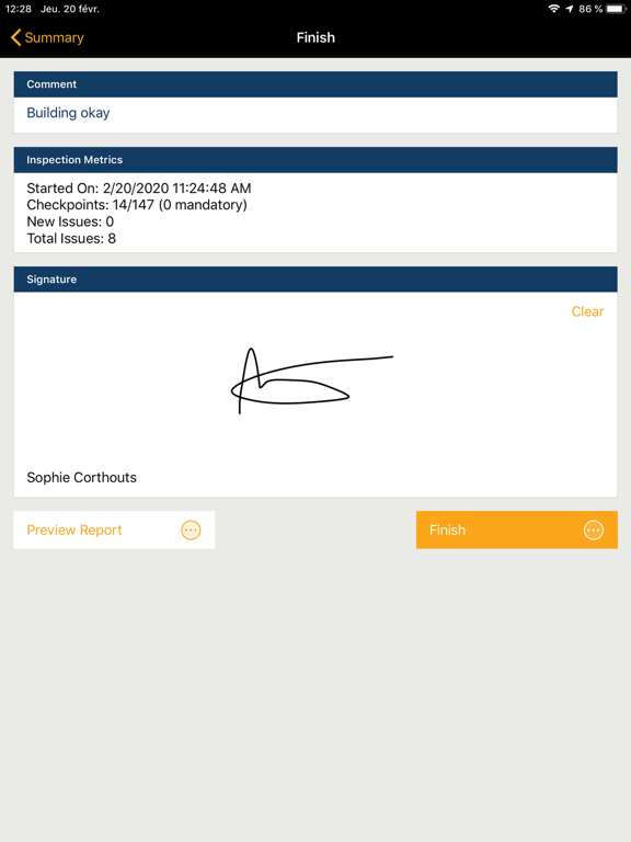 Building Inspector iPad  Screenshots