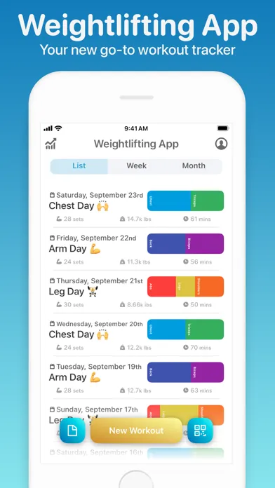 Weightlifting App スクリーンショット