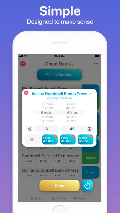 Weightlifting App スクリーンショット