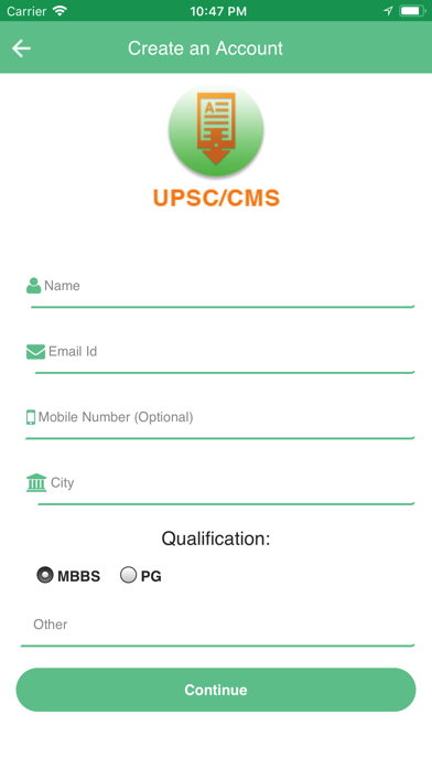 Zrzuty ekranu UPSC/CMS