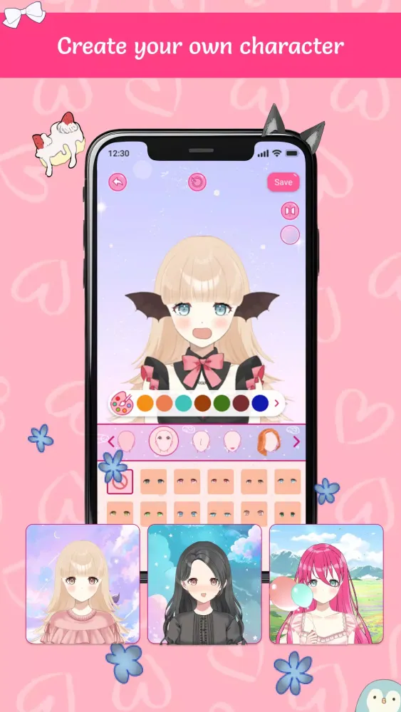 Capturas de tela do Anime Avatar Maker & Creator