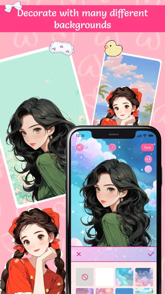 Capturas de tela do Anime Avatar Maker & Creator