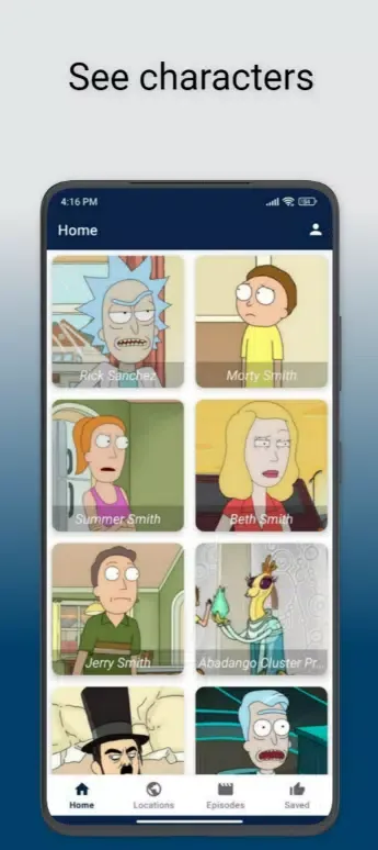Tangkapan layar Rick and Morty demo