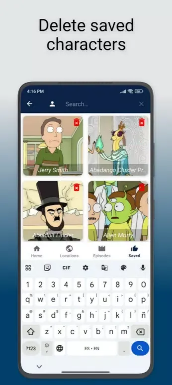 Tangkapan layar Rick and Morty demo