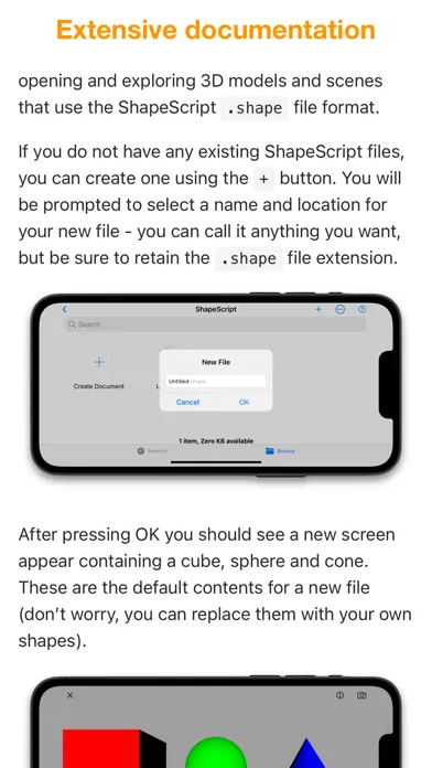 Ảnh chụp màn hình của ShapeScript Mobile