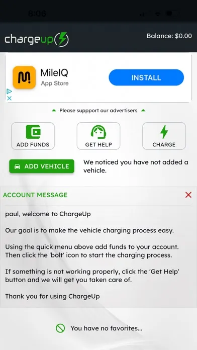 ChargeUp Driver App應用截圖