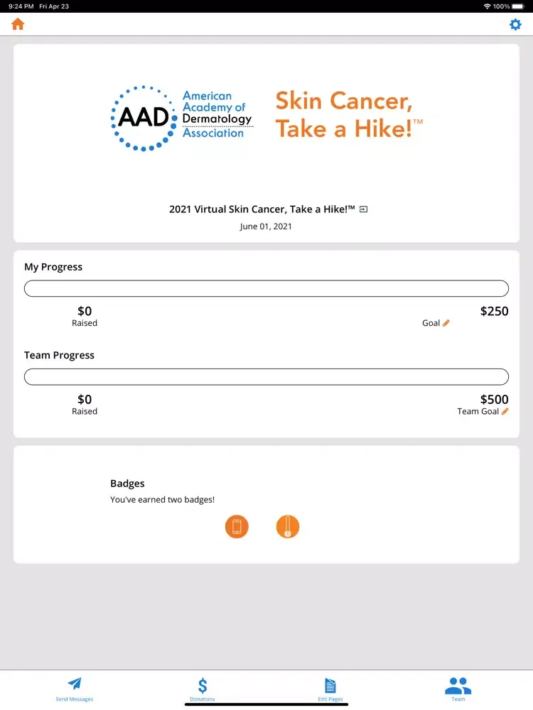 Skin Cancer Hike iPad  스크린샷