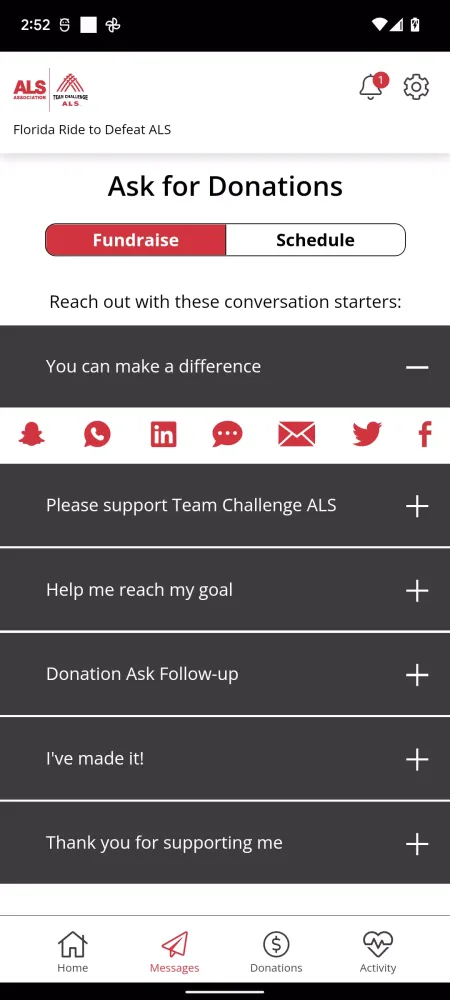 ALS Team Challenge应用截图