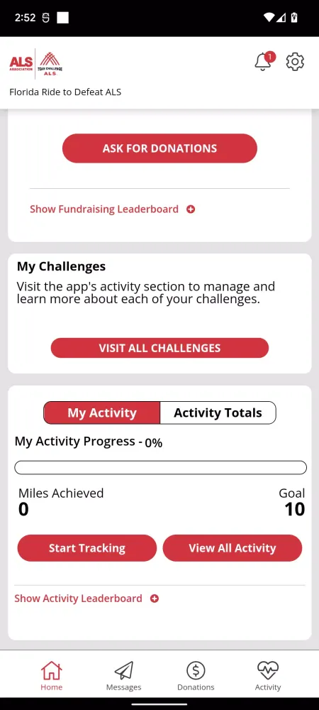 ALS Team Challenge应用截图