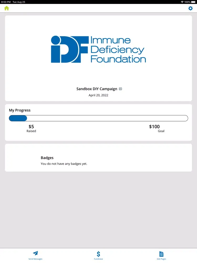 IDF Fundraising iPad  スクリーンショット