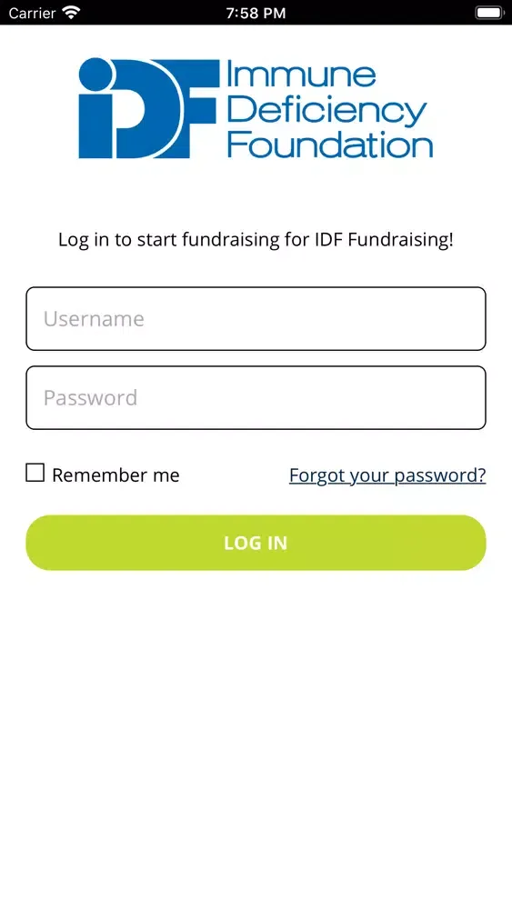 IDF Fundraising スクリーンショット