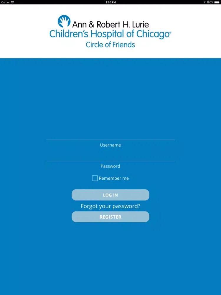 ภาพหน้าจอของ Lurie Children's COF iPad 