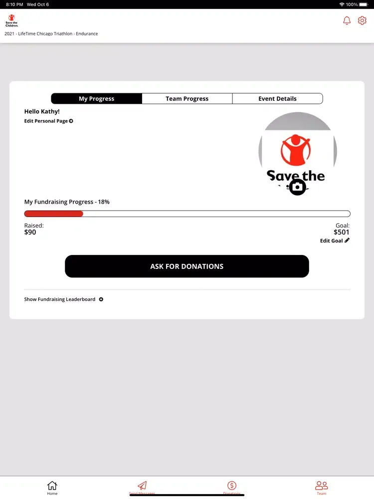 Tangkapan skrin STC Team Save iPad 