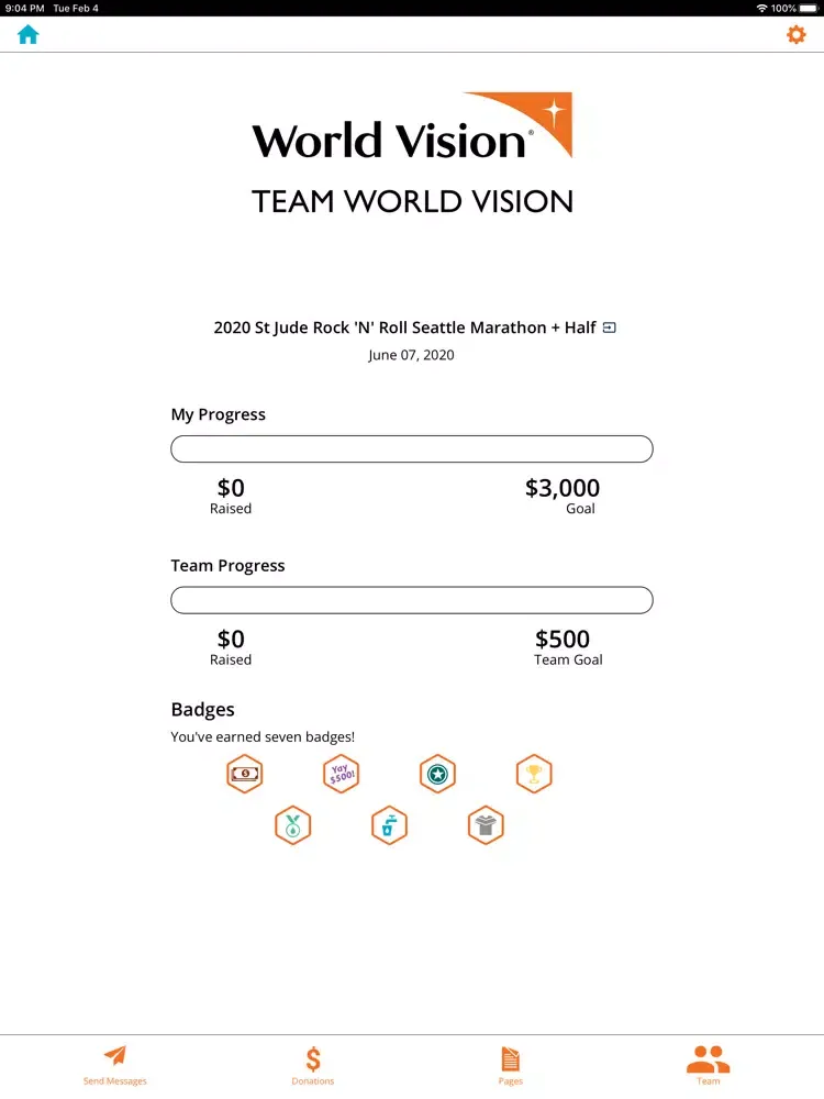 Capturas de tela do Team World Vision iPad 